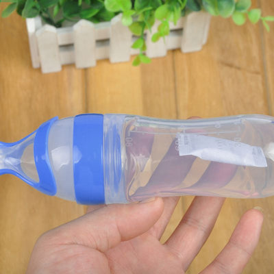 Silicon Baby Spoon Feeder Bottle Feeding