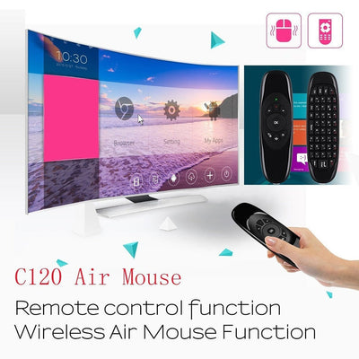 2.4GHz Flying Mouse 6-Axis Gyroscope Wireless Air Mouse Keyboard Remote Control For Smart TV PC