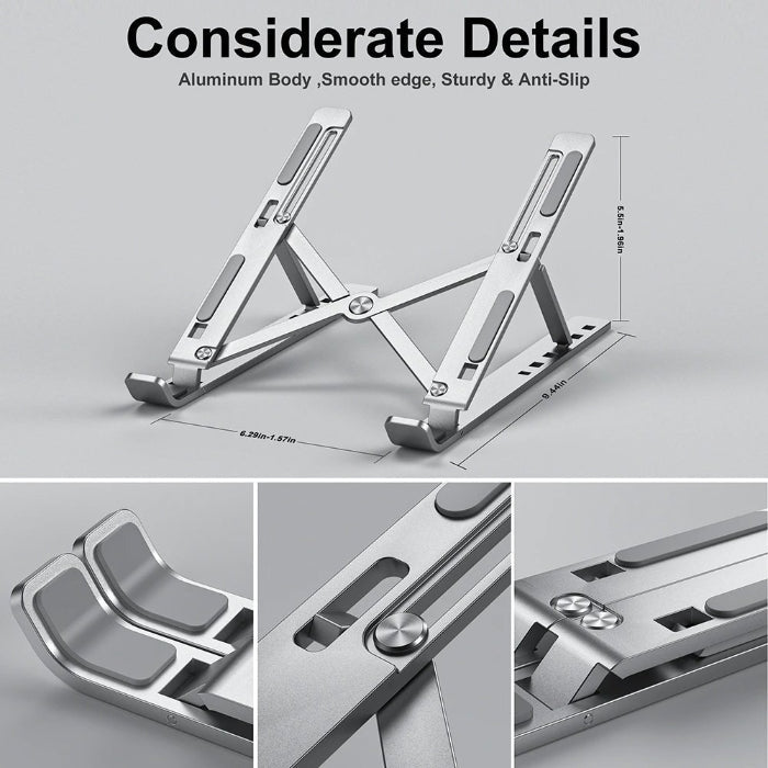 Aluminium Lightweight Laptop Stand With 7 Adjustable Height Levels